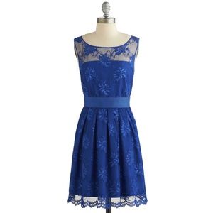 BB Dakota Blue Lace Holiday Dress